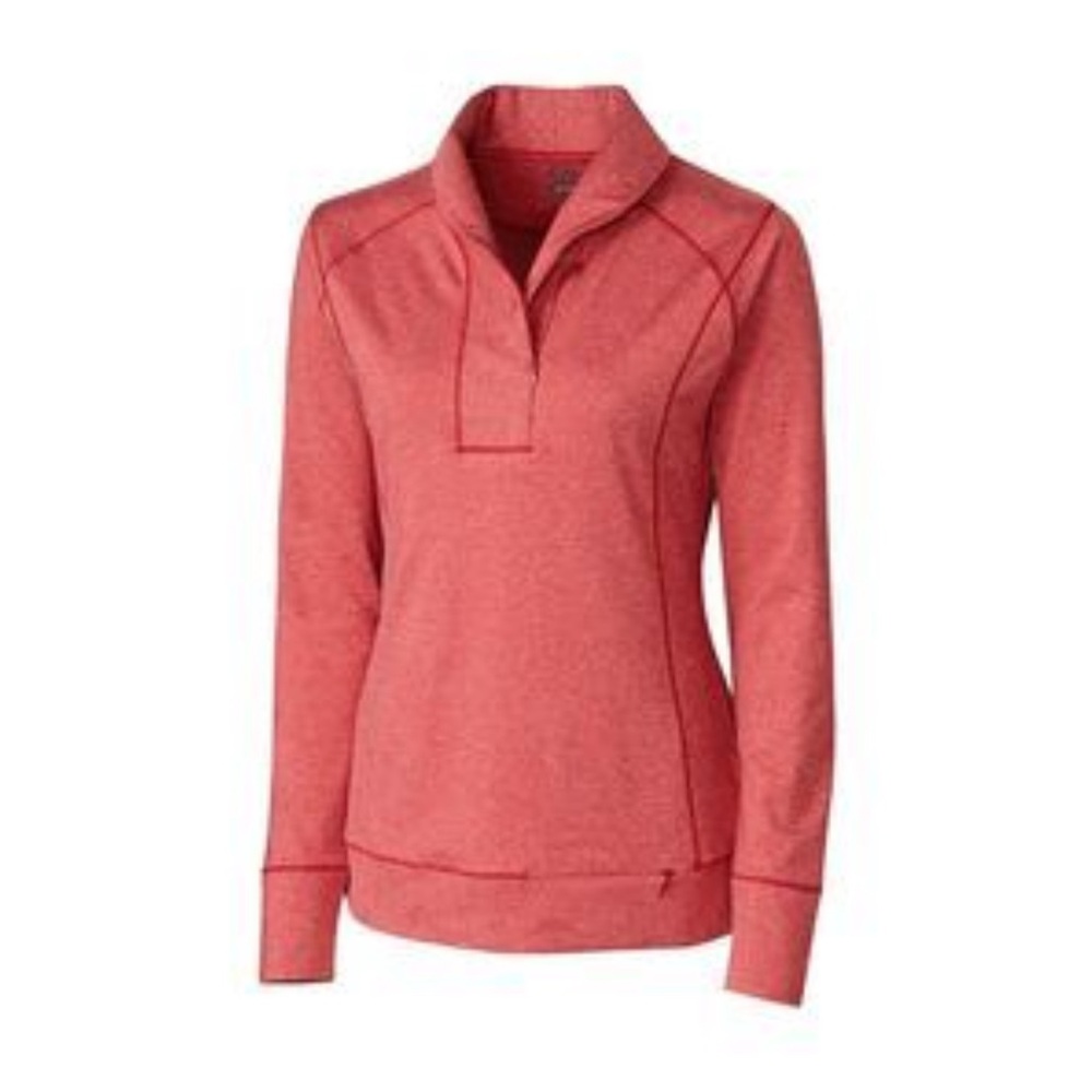 Cutter & Buck Women’s Shoreline Half-Zip Cardinal Red Heather